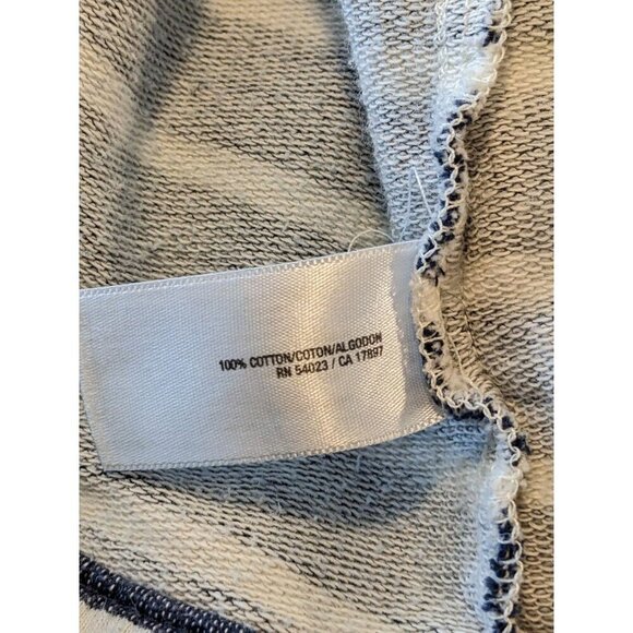 Old Navy Womens Knit Blazer Plus XXL Preppy Nautical Coastal Striped Breton Gray - Picture 7 of 7